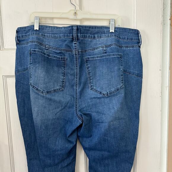 NYDJ Marilyn Straight Jeans Plus Size 18WP Dark Blue Lift Tuck Technology Denim - Picture 6 of 9